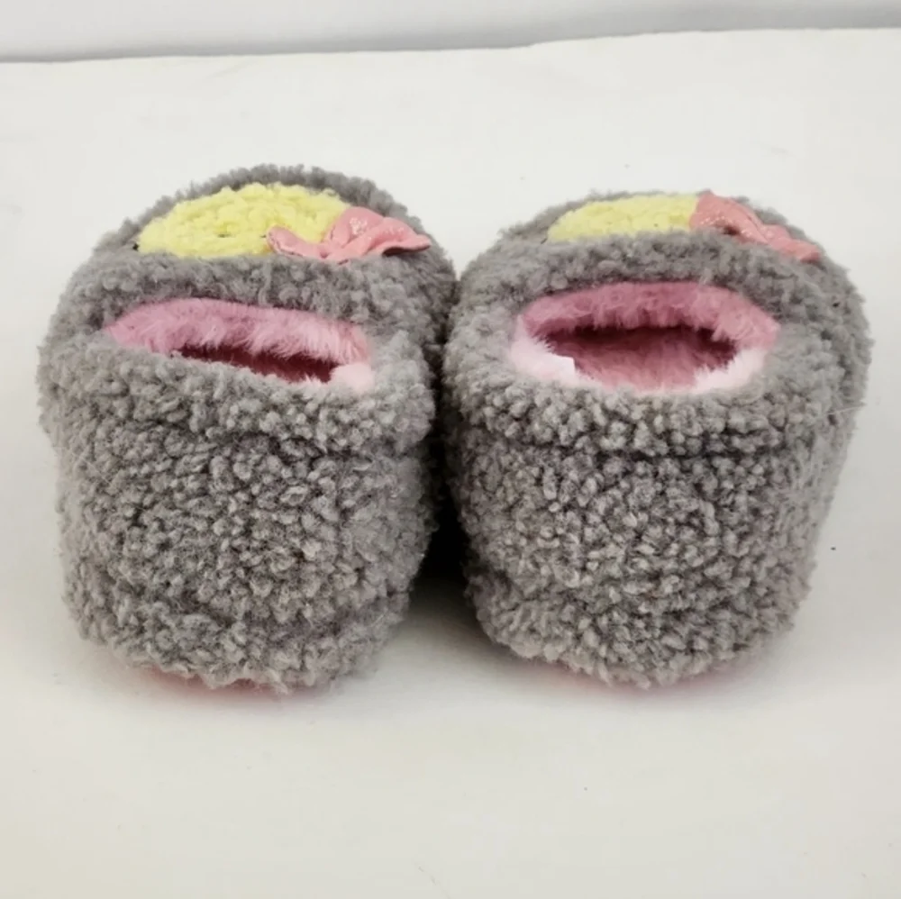 Wonder Nation Toddler Girls Happy Face‎ Slippers (5-6)